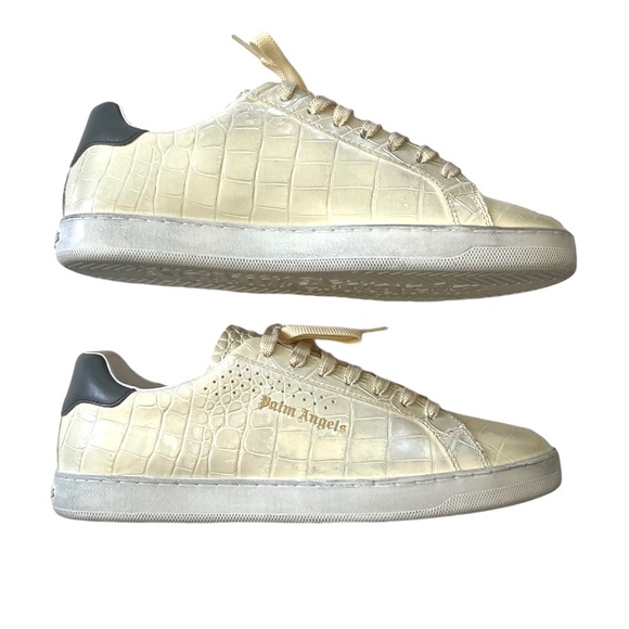 NEW Palm Angels Croc-effect leather sneakers size 43 Unisex - Picture 4 of 14